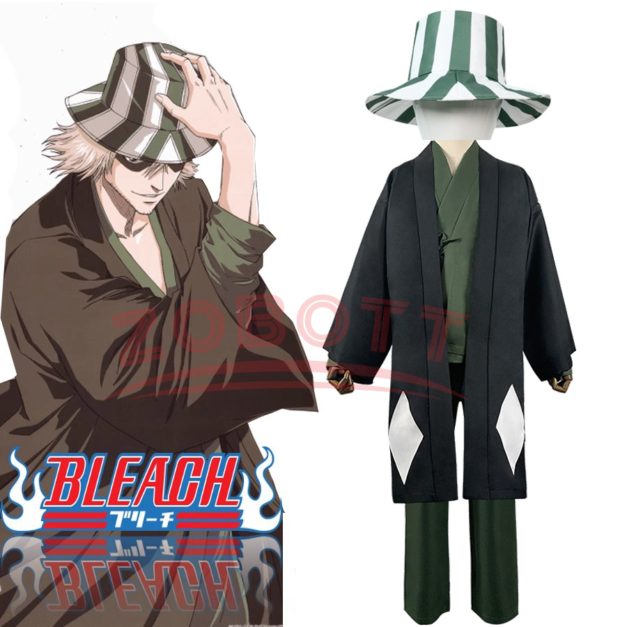 Bleach Captain Coat - Anime Bleach Urahara Kisuke Cosplay Costume