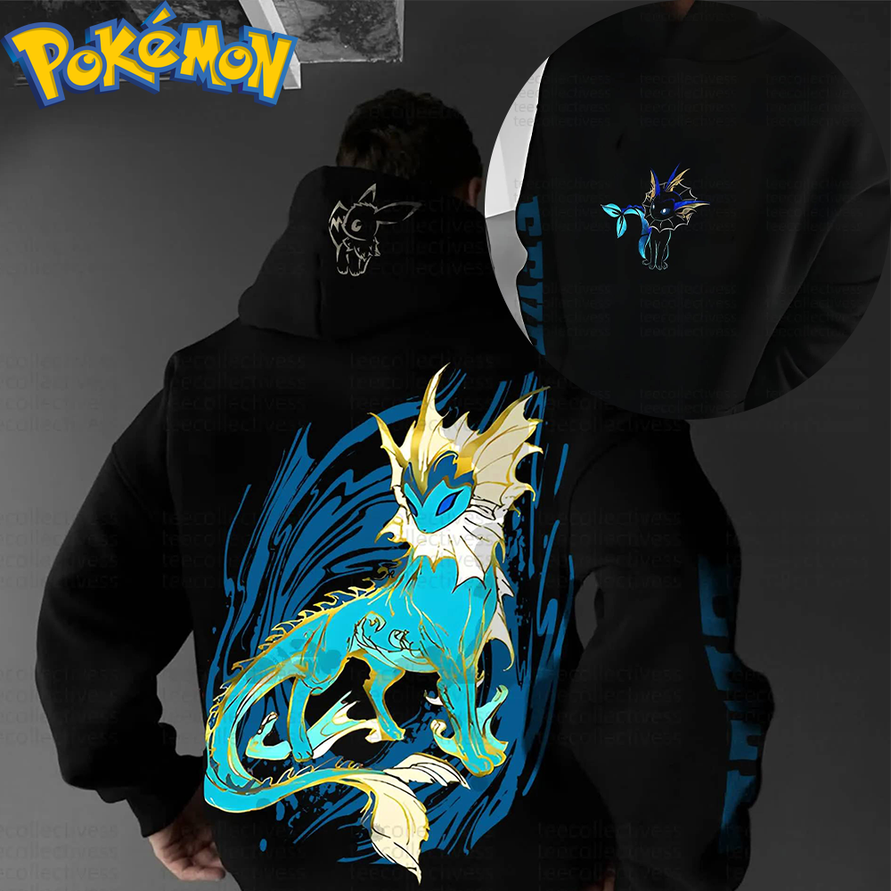 Anime Cosplay Pokemon - Pokemon Anime Vaporeon Cotton Hoodie Harajuku