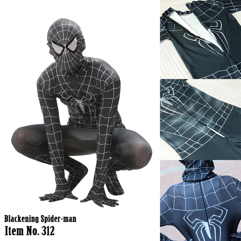 MARVEL Black Spider-man Costum - Anime Cosplay Youtube 评论和价格