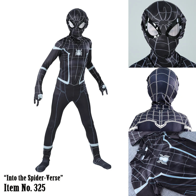 MARVEL Black Spider-man Costum - Anime Cosplay Youtube 评论和价格