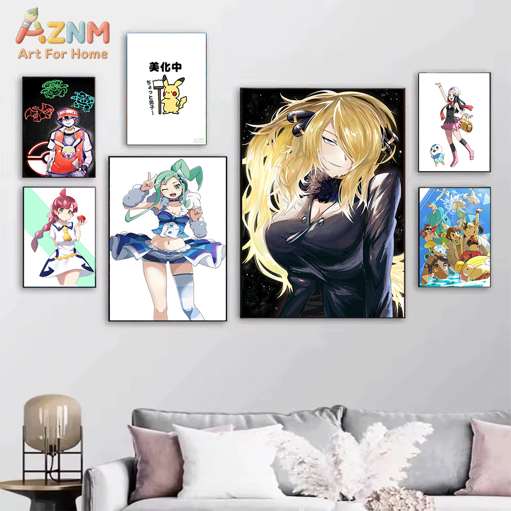 AZNM Pokemon Anime Canvas Wall - Anime Cosplay Pokemon 评论和价格