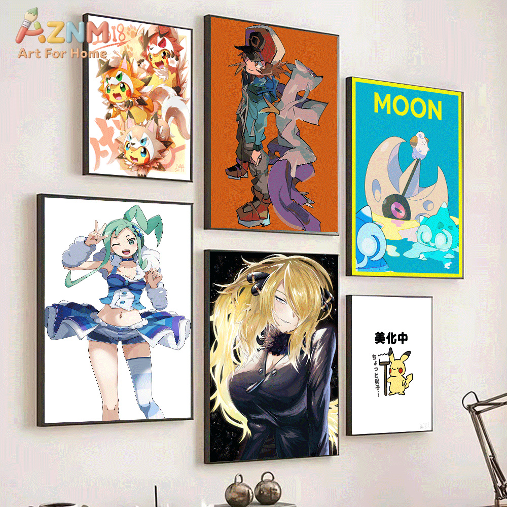 AZNM Pokemon Anime Canvas Wall - Anime Cosplay Pokemon 评论和价格