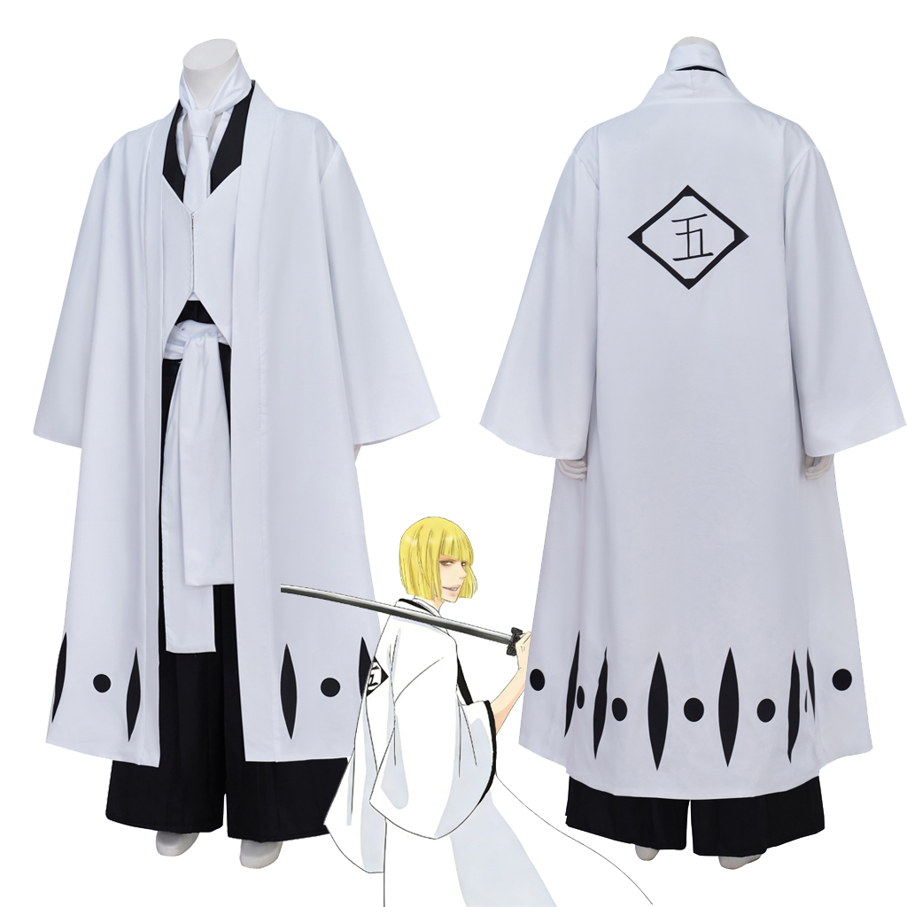 Men Hirako Shinji Cosplay Cost - Bleach Captain Coat 评论和价格