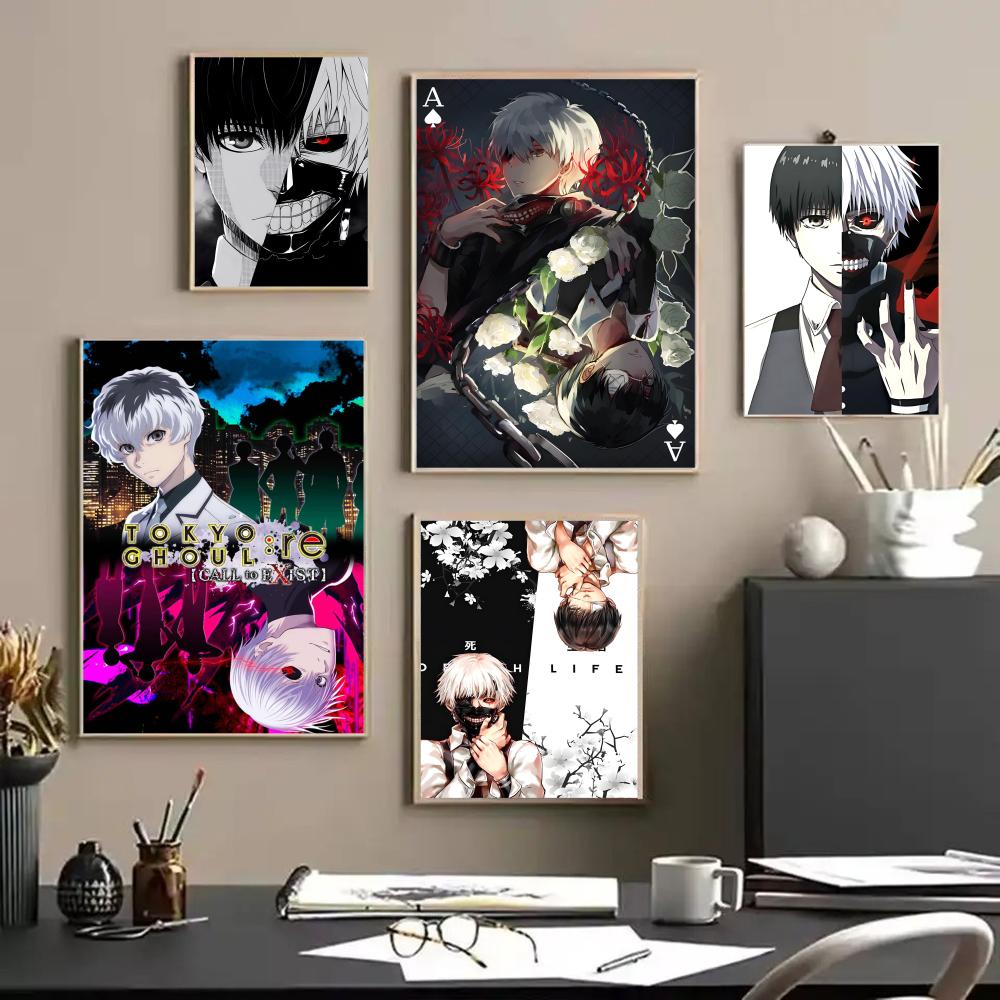 T-Tokyo Ghoul Anime Poster Sti - Anime Cosplay Wallpaper 评论和价格
