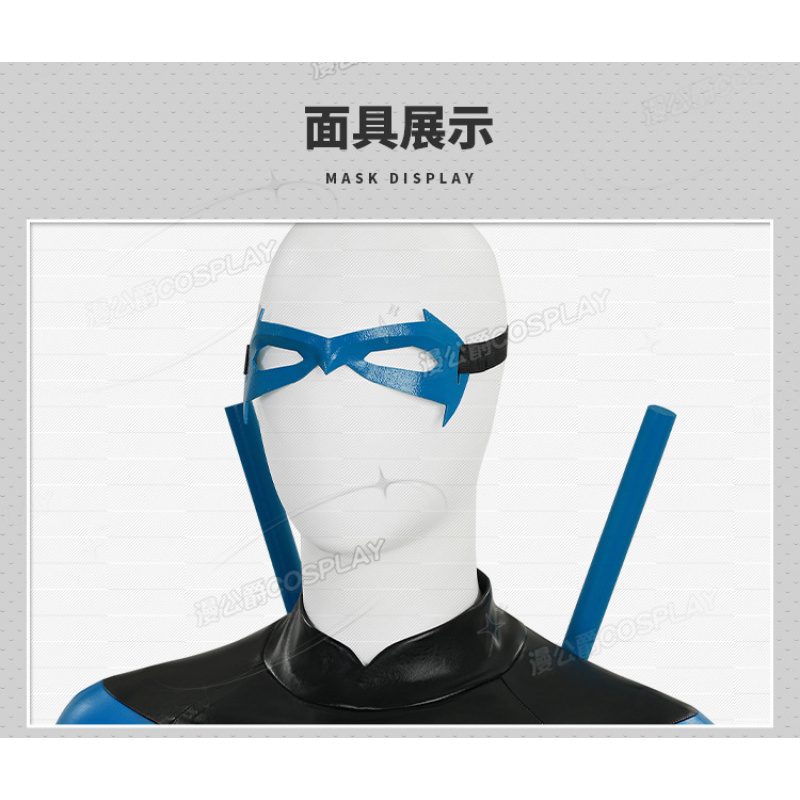New Robin Nightwing Cosplay Co - Anime Cosplay With Mask 评论和价格