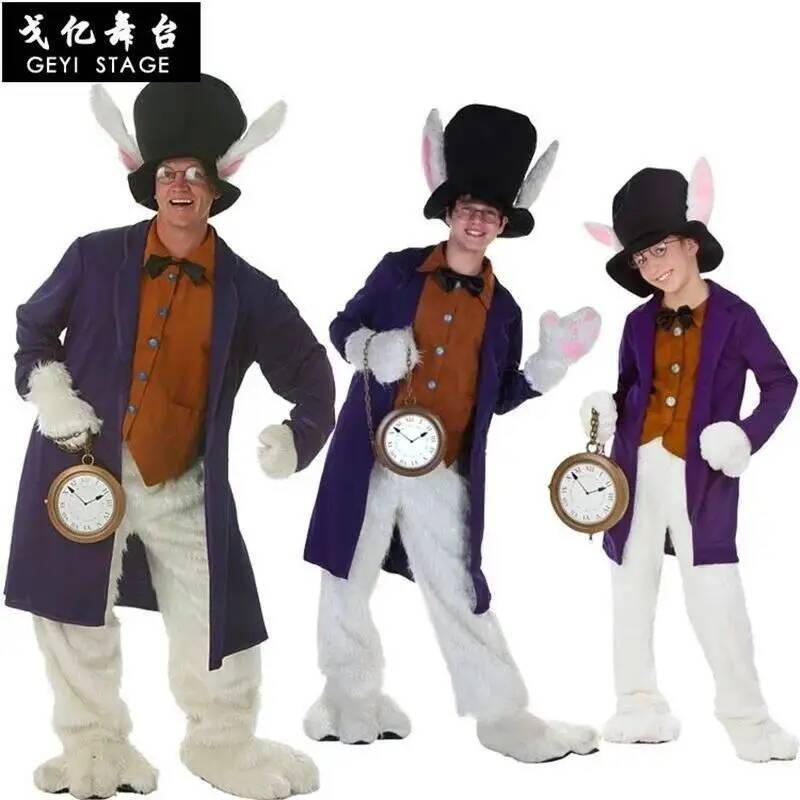 Alice Clothes White Child Rabb - Anime Cosplay Dress For Men 评论和价格