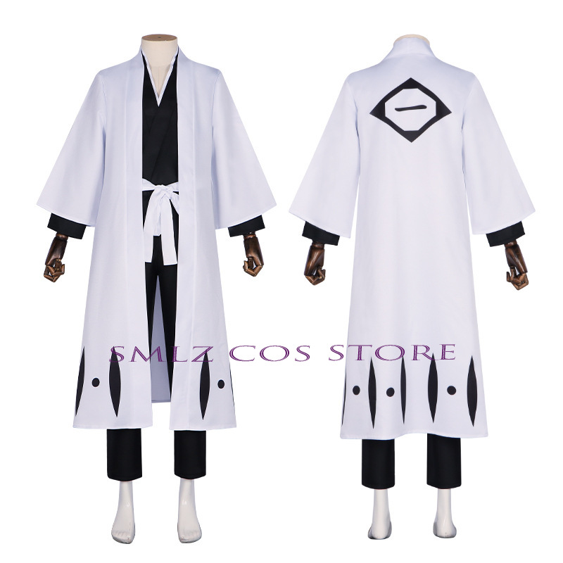 Anime Aizen Sousuke Cosplay Ha - Bleach Captain Coat 评论和价格