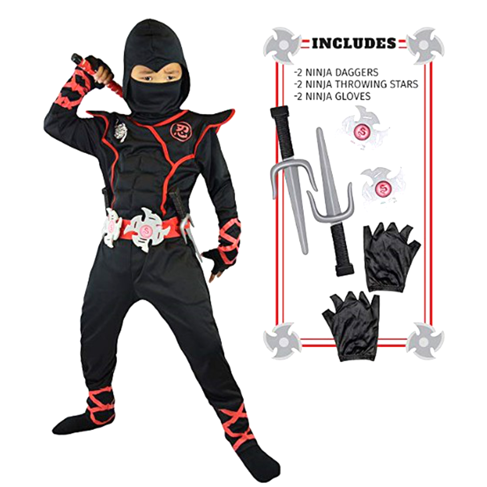 Boys Ninja Deluxe Costume With - Anime Cosplay Idea 评论和价格
