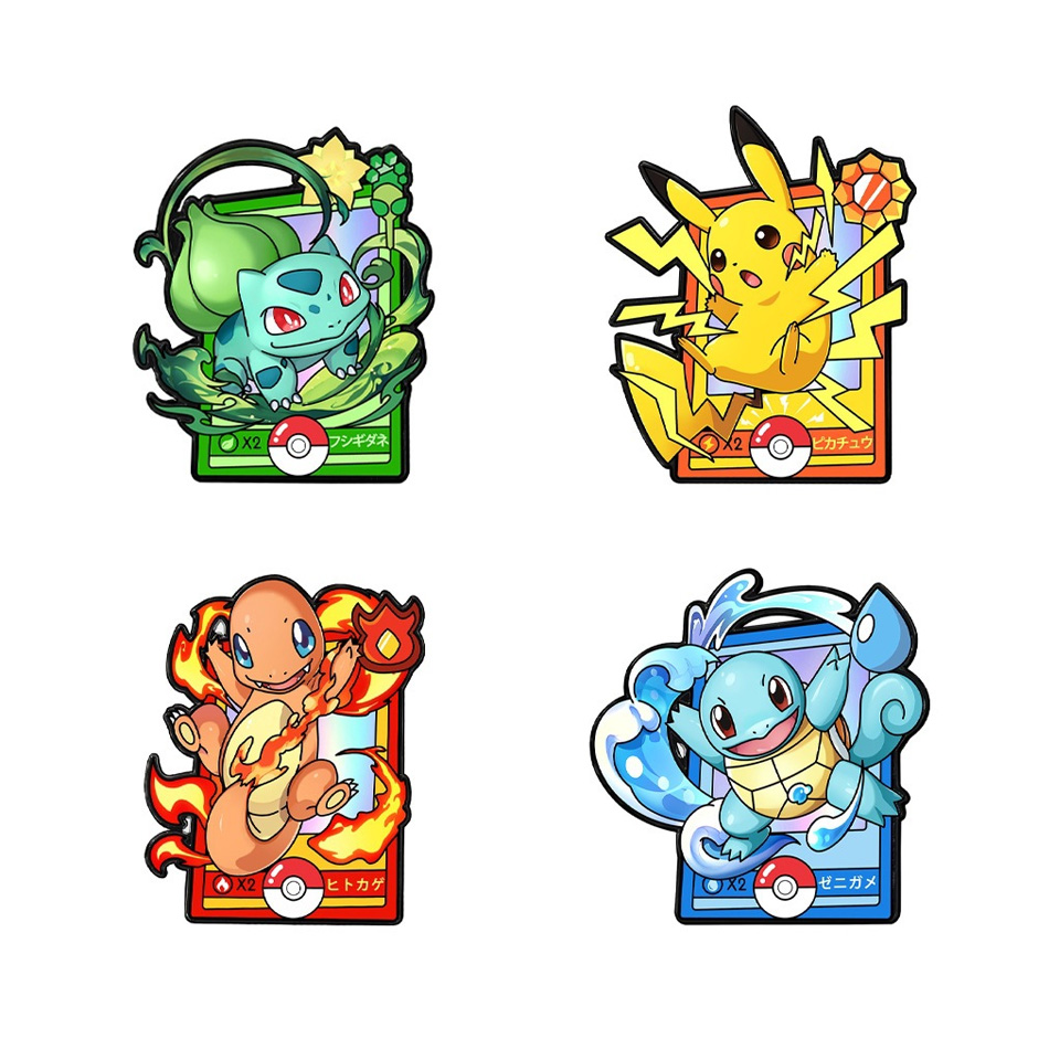4Pcs Pokemon Enamel Pins Set,  - Anime Cosplay Pokemon 评论和价格