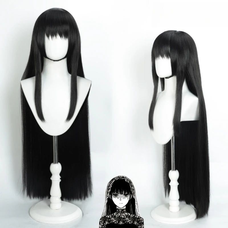 qq28LQOsaragi Wig Gothic Taro  - Anime Cosplay Girl With Black Hair 评论和价格
