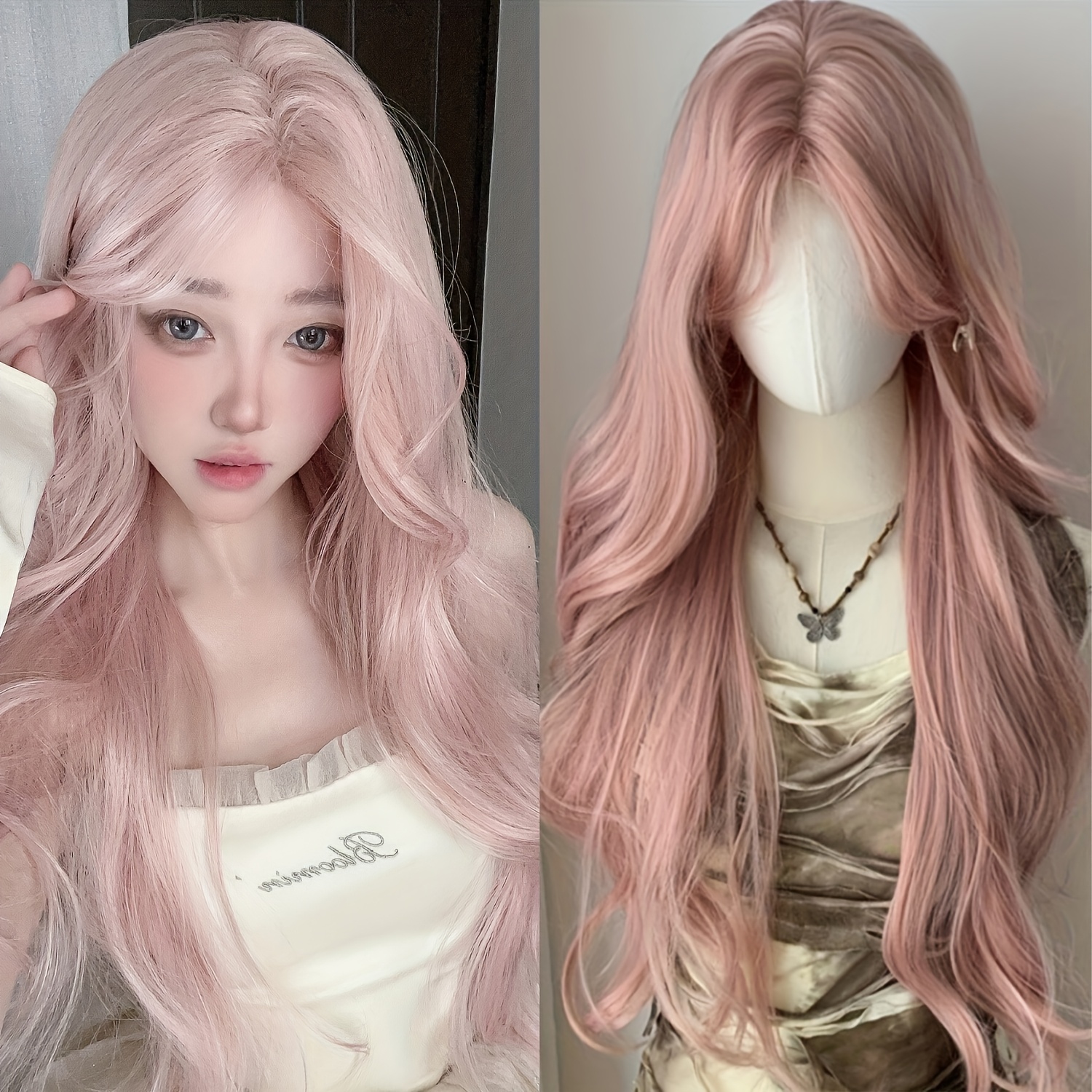 Women's Long Curly Synthetic W - Anime Cosplay Korean Girl 评论和价格