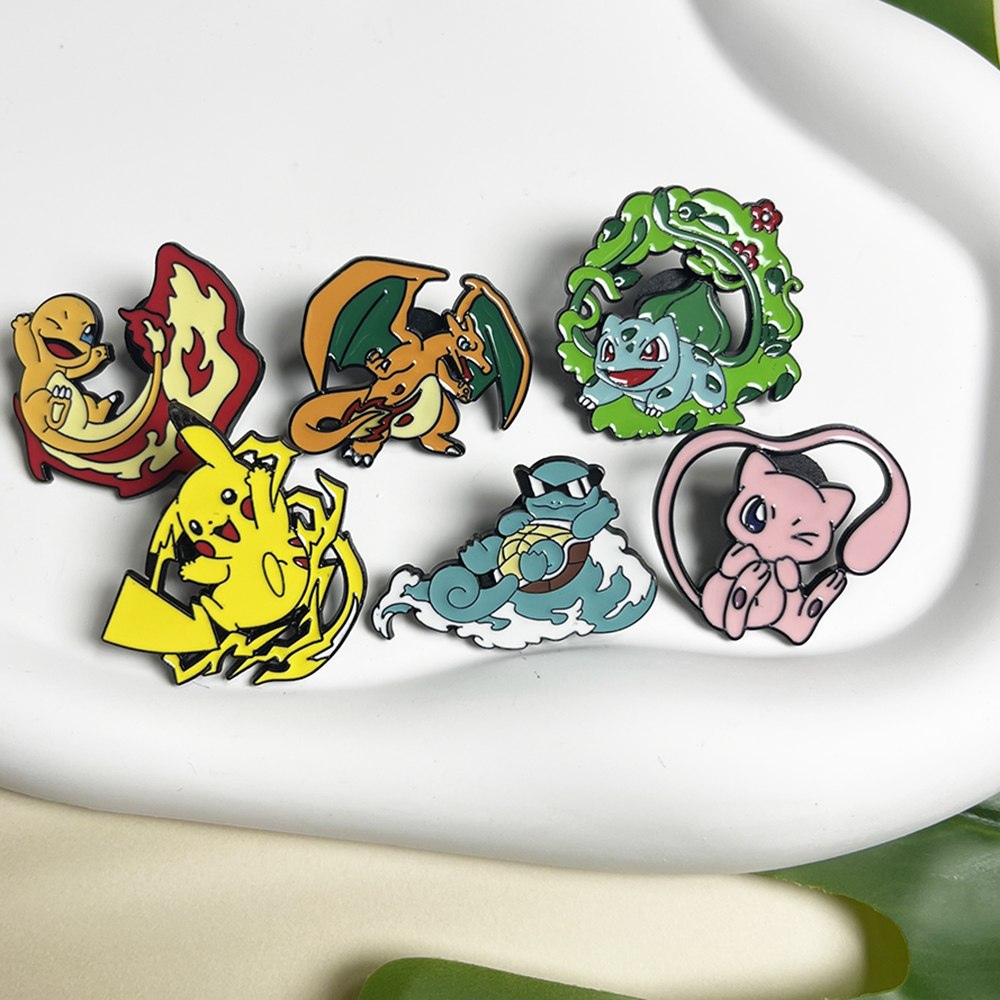 6pcs Anime Pins Set Pokemon En - Anime Cosplay Pokemon 评论和价格