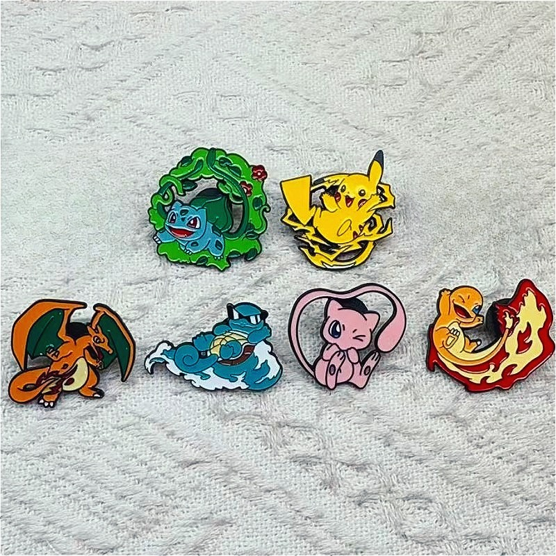 6pcs Anime Pins Set Pokemon En - Anime Cosplay Pokemon 评论和价格